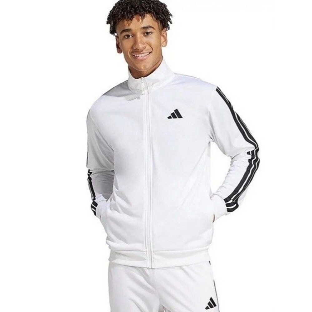 adidas  YOUTH BOYS  Lightweigh  3-Stripes Tricot Track Top SZ L 14/16 NWOT
